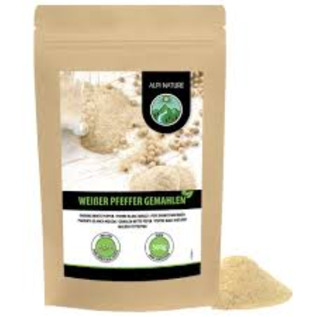 NATURES OWN WHITE PEPPER GROUD 500G